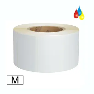 Inkjet Etiketten Baumwolle weiß, matt, (BxH)102x76mm (4″x3″) rechteckig, Kern:76mm ø152mm, 450 Etiketten/Rolle