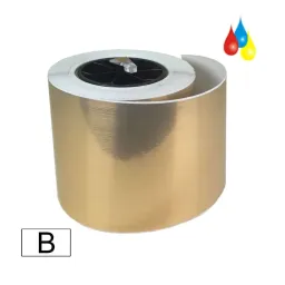 Inkjet Etiketten PET gebürsteter Gold Effekt glänzend, (BxH)122mmx47m endlos, Kern:76mm...