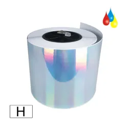 Inkjet Etiketten Polyester Silber Hologramm Effekt glänzend, (BxH)122mmx47m endlos,...
