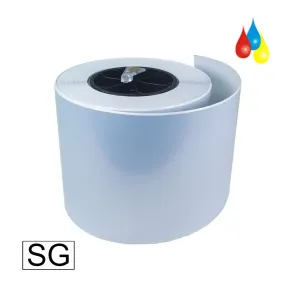 Inkjet Etiketten Polyester silber seidenmatt, (BxH)125mmx47m endlos, Kern:76mm ø152mm - LX610e