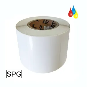 Inkjet Etiketten Strukturpapier glänzend, (BxH)102x76mm (4″x3″) rechteckig, Kern:76mm ø152mm, 850 Etiketten/Rolle