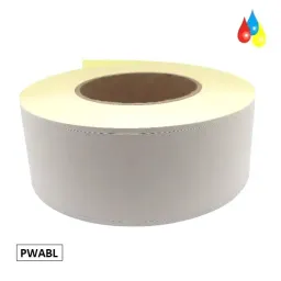 Etiketten Strukturpapier mit Wash off Kleber, (BxL) 80mm x 80m endlos / Kern:76mm ø152mm