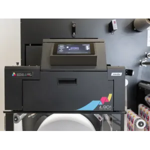 Afinia Label DLP-2200 digitale industrielle Druckmaschine mit Inline Laminierung und Rotationsstanze und Matrixentfernung