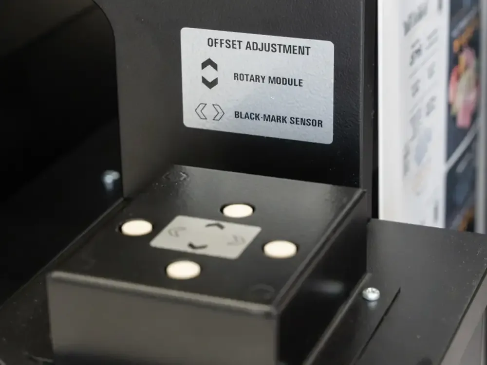 Afinia Label DLP-2200 digitale industrielle Druckmaschine mit Inline Laminierung und Rotationsstanze und Matrixentfernung