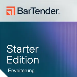 Seagull BarTender Starter & 1x Drucker Lizenz ,Download, benötigt Anwendungslizenz Starter + aktiven Supportvertrag (12x BTS-PRT-MNT)
