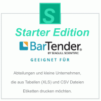 Seagull BarTender neueste Version Starter, Anwendungslizenz & 2 Drucker mit 12 Monate Standard Support & Maintainance