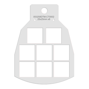 Tablet-Rondell-Erweiterung für Primera Eddie Lebensmitteldrucker mit 8 Quadrate , 58 mm Seitenverhältnis, 12 Halter