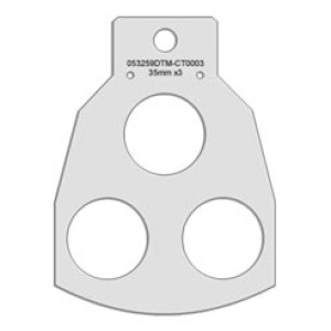 Tablet-Rondell-Erweiterung für Primera Eddie Lebensmitteldrucker mit 3 Kreisen je 35 mm Durchmesser, 12 Halter