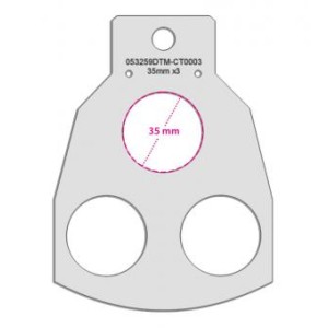 Tablet-Rondell-Erweiterung für Primera Eddie Lebensmitteldrucker mit 3 Kreisen je 35 mm Durchmesser, 12 Halter
