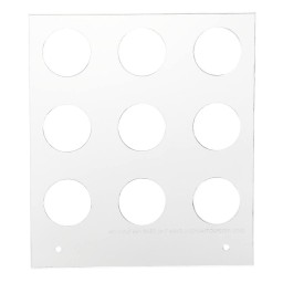 Primera Eddie - manuelles Tablett - 25/40 mm 3x3 Radius (MM) (9 Löcher mit 25 mm...