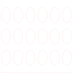 Primera Eddie - manuelles Tablett 15mm x 25mm  6x3 oval z.B. für Cookies, Plätzchen,...