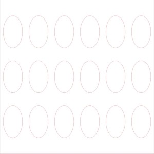 Primera Eddie - manuelles Tablett 19mm x 32mm  6x3 oval z.B. für Cookies, Plätzchen, Kekse u.v.m