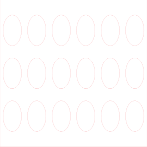 Primera Eddie - manuelles Tablett 15mm x 25mm  6x3 oval z.B. für Cookies, Plätzchen, Kekse u.v.m