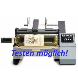 AP380e Etikettenaufbringer (Etikettiermaschine) für zylindrische Gefäße wie Dosen, Flaschen, Ampullen, inkl. 30 Minuten Online Schulung 3 Jahre Garantie*
