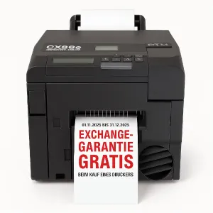DTM CX86e Rollen-Laserdrucker für Etiketten, inkl. 30 Minuten Online Schulung 3 Jahre Garantie* + Gratis Exchange-Garantie (Aktion von 01.11.2025 bis 31.12.2025) 