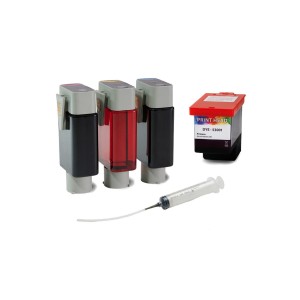 Primera LX3000e/LX4000e Dye Tinte Conversion Kit, inkl. 3 Tintentanks, 1 Druckkopf und 1...