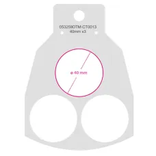 Primera Eddie - Tablet für Edelstahl Karussell Platte - Kreis 40 mm - Set 12 Stück  x 3 Kreise!