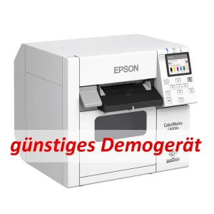 Demogerät: Farbetikettendrucker EPSON ColorWorks C4000 BK, Schwarz glänzend