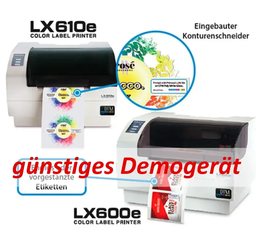 Demogerät: Primera LX610e Pro kompakter Farb-Etikettendrucker Bundle mit Cutter und 30 Minuten Online Schulung, 3 Jahre Garantie*