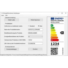 EnergieEtiketten Designer für Leuchtmittel -Programm zum Designen von Energieetiketten...