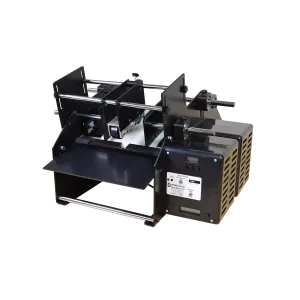 Flat-Matic Etikettierer - Applikator, halbautomatisch mit Fließband für Boxen und Tüten,...