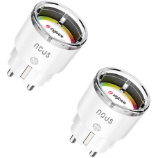 NOUS A1Z smarter Stecker ZigBee 2 Stück, max. 3450W 15A mit Strom-Verbrauchsmessungund...