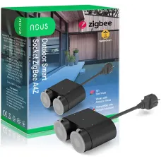NOUS A4Z smarter Stecker ZigBee für Garten max. 3680W, IP44 mit Strom-Verbrauchsmessung...