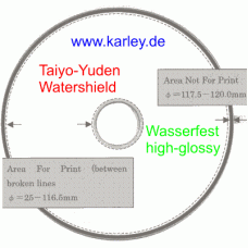 Professionelle Rohlinge TY-Technology CMC Pro DVD-R 4,7GB weiss Printable, Watershield...