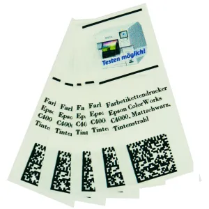Textiletiketten für den Epson Colorworks C3400, C3500 & C4000 32mm breit 50m lang