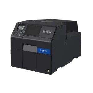 Farbetikettendrucker EPSON ColorWorks C6500Ae BK, Cutter, Dispay, USB, Ethernet, schwarz Druckbreite max. 212mm, 12 Monate Garantie* inkl. 1h Online Schulung