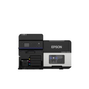 Farbetikettendrucker Epson ColorWorks C8000 (bk), Farbetikettendrucker mit glänzend schwarzer Tinte, Cutter USB & Netzwerkanschluss inkl.1h Online Schulung