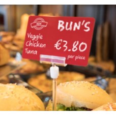 Evolis Plastikkarte, 100 Stk. rot für Lebensmittel geeignet - Preisschilder aus PVC 