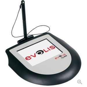Unterschriften Pad f&uuml;r Kassen: Evolis Sig200 Bundle, 12,7cm (5'') mit Farbdisplay