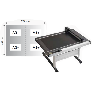 Graphtec Flachbett-Schneideplotter FCX4000-60ES der FCX4000-Serie - Kleinserien effektiv und schnell produzieren, Tischgröße 976mm x 660mm (4x DIN A3 Format) 
