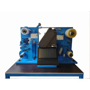 Demogerät: DTM LF140e + OKI Pro1050 Bundle besteht aus Oki 1050 Pro Farbetikettendrucker, LF140e Finisher, RW-7 Aufwickler/Abwickler, 11.6'' touch screen PC, Arbeitstische