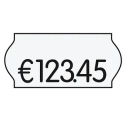 Preisauszeichnungsetiketten 26 x 12 mm  ablösbar, weiß 1.500 Etiketten/Rolle für...
