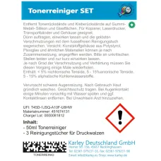 50ml Flasche Tonerreiniger  + 3 Reinigungstücher für Laser, Dry-Toner Drucker und Kopierer Walzen