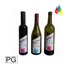 WeinEtikett Inkjet Etiketten Polyester Perlmut Glanz, 141,4x76mm Sonderform, KD: 76mm,...