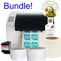 Imkerei Set - Inkjet Etikettendrucker LX610e mit passenden Etiketten und einer Patrone  für farbige Etiketten, mit 30 Minuten Online Schulung, 3 Jahre Garantie*