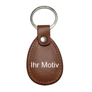 RFID Leder oder Kunstleder Schlüsselanhänger / Keyfob SOFT mit Ihrem Wunschchip
