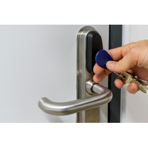 RFID KF003A personalisierbarer Schlüsselanhänger/Keyfob Classic ,TK4100 Kunststoff,Schwarz für Zugangskontrolle, Identifizierung u.v.m.