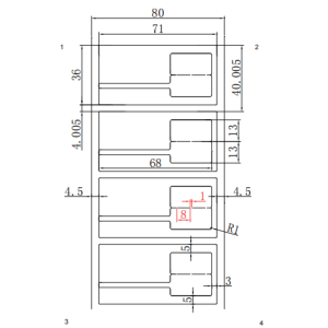 RFID Jewellery Tag, 68×(2)x13mm, mit NXP  UCode 8 Chipset für Juwelen und Schmuck