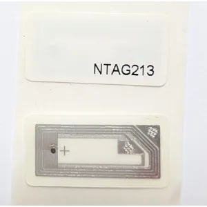 RFID Papier Matt Aufkleber in 15x30mm Rechteckig mit NXP Ntag 213 Chip, 13,56Mhz