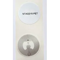 RFID PET Aufkleber mit 25mm Durchmesser und NXP Ntag 215 Chip