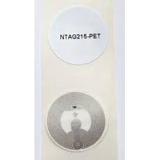 RFID PET Aufkleber mit 25mm Durchmesser und NXP Ntag 215 Chip