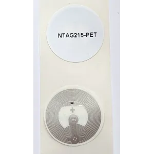 RFID PET Aufkleber mit 25mm Durchmesser und NXP Ntag 215 Chip