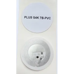 RFID PVC Aufkleber mit 30mm Durchmesser und  MIFARE S4K 7B Chip