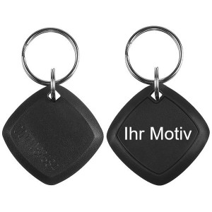 RFID personalisierbarer Schlüsselanhänger/Keyfob mit Wunschchip bestücken, Kunststoff, ...