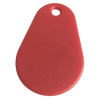 RFID KF007 Schlüsselanhänger/Keyfob mit MIFARE DESFire EV2 4K Chip Tropfenförmig, PPS, Rot & Frequenzen für Zugangskontrollen, luxuriös und langlebig
