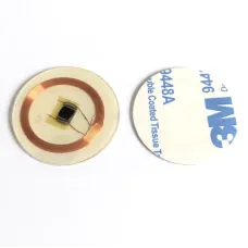 RFID-Aufkleber Coin tag, Fudan F08, transparent , 25mm Durchmesser, 13,56Mhz
